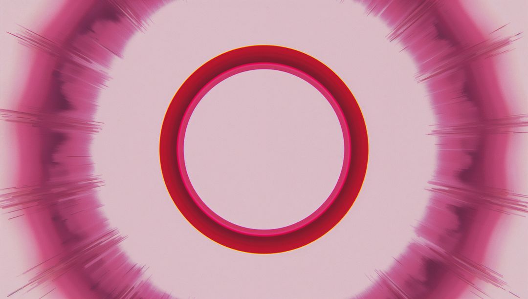 Glowing Central Ring with Radial Magenta Burst Abstract