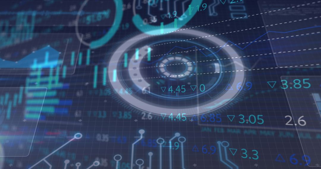 Futuristic Interface with Streaming Data and Analytics - Free Images, Stock Photos and Pictures on Pikwizard.com