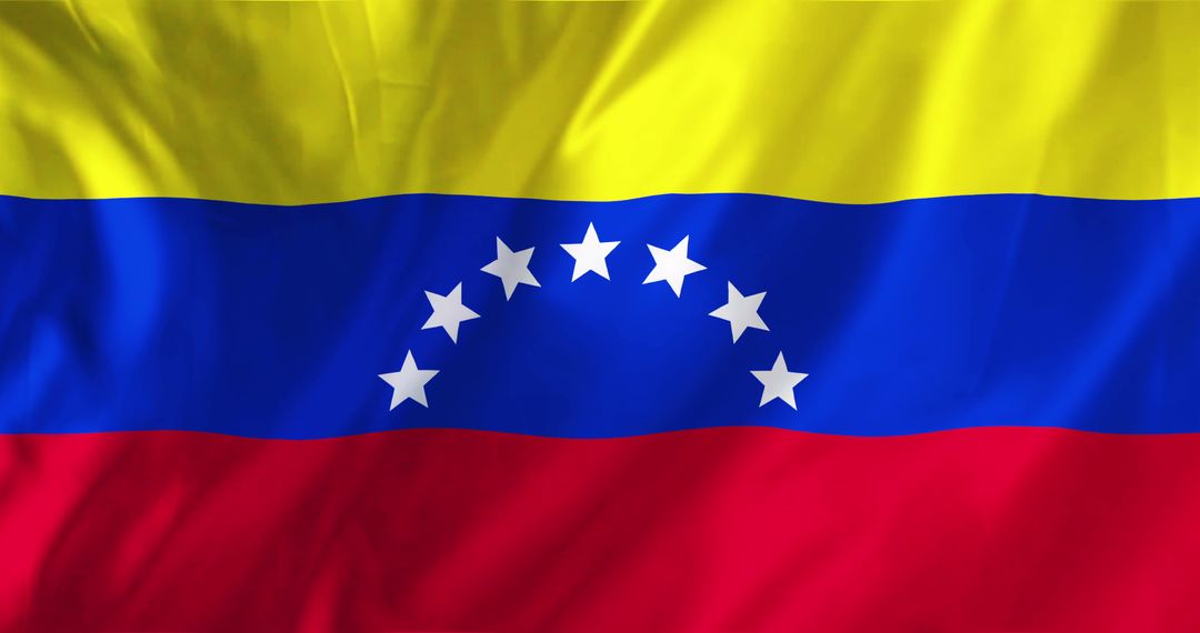 Venezuela Flag Waving with Rippling Effect