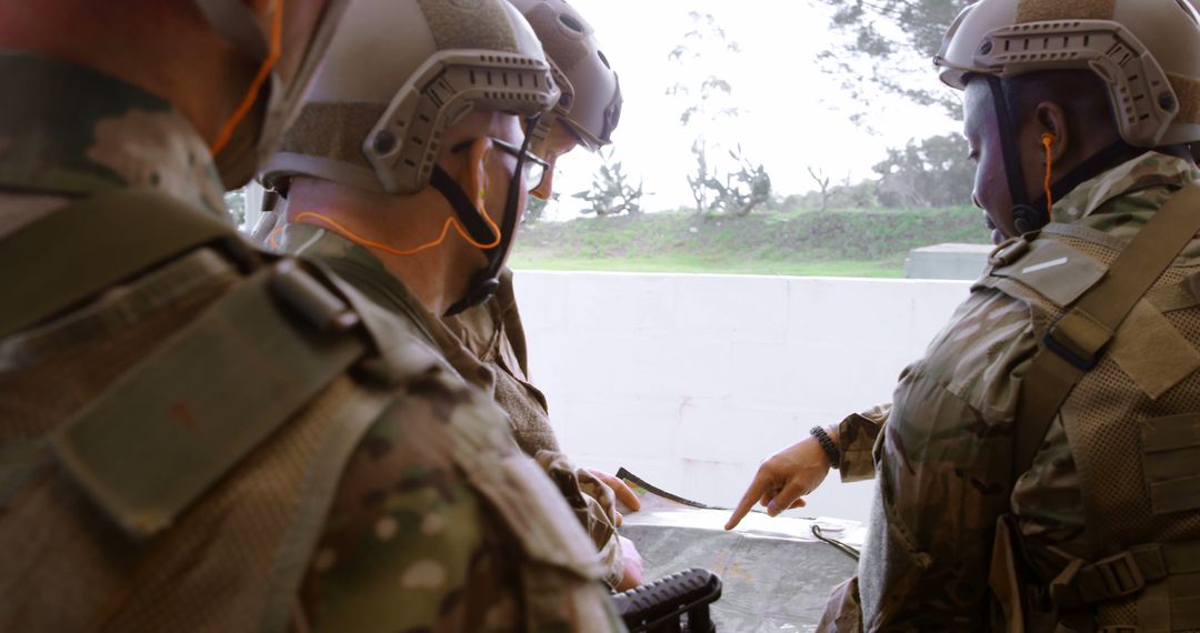 Military Tactical Planning with Weapons During Training Exercise