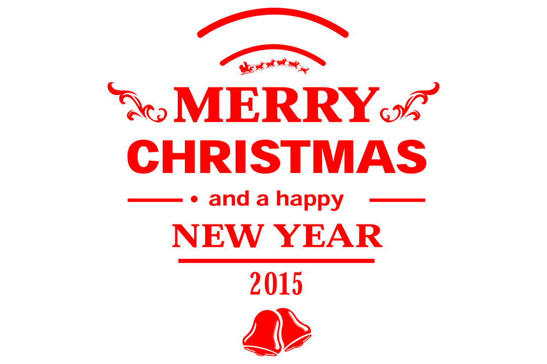 Festive Christmas Message with Transparent Background Celebration Concept
