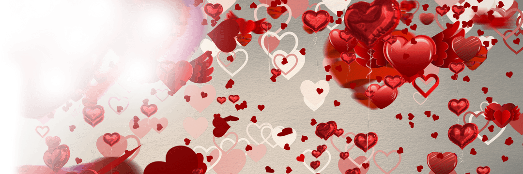 Transparent Floating Hearts Love Art Illustration Design