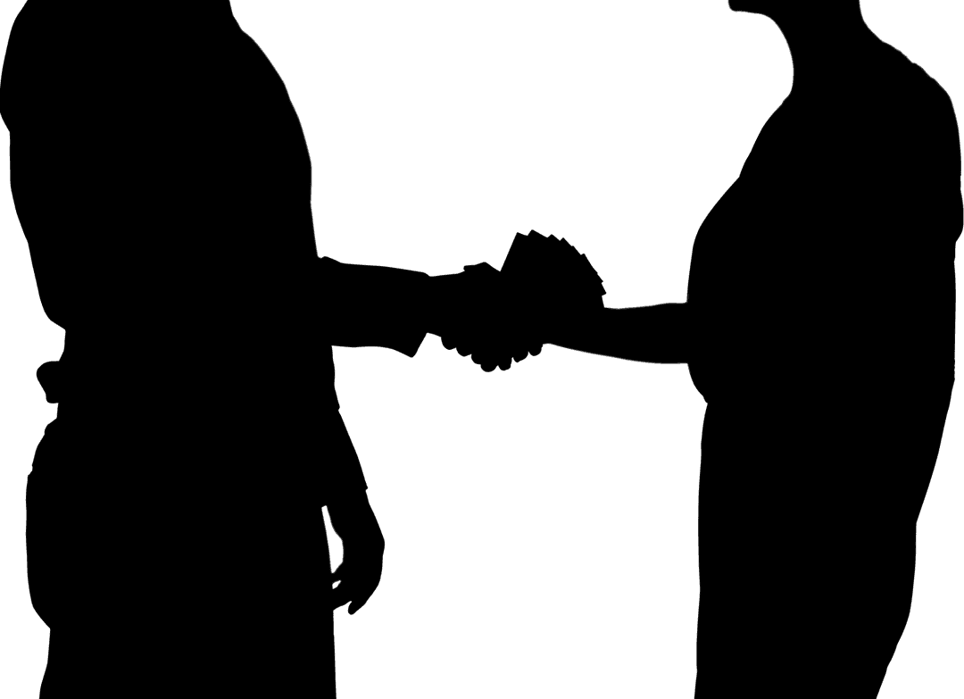 Two Businessmen Shaking Hands Exchanging Currency Transparent Background