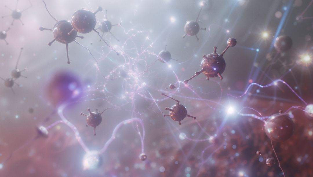 Floating Viral Particles Beehort Glowing Web-like Connectors