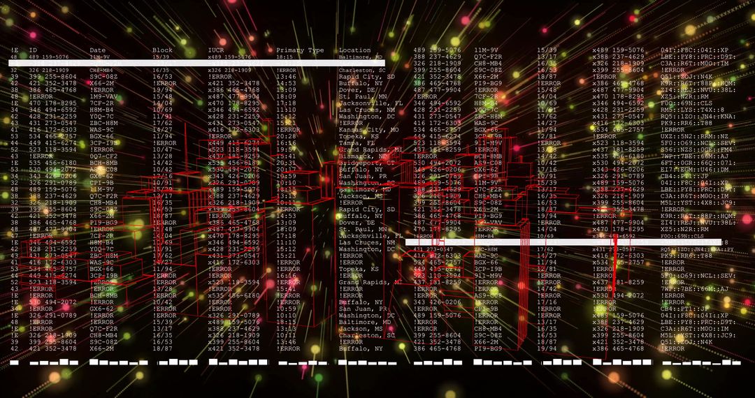 Futuristic Digital Grid with Neon Lights and Data Flow