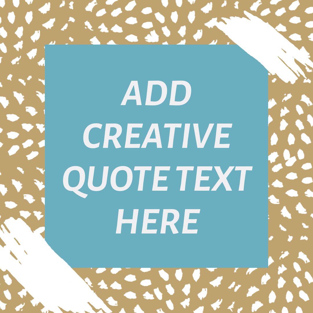 Creative Quote Template with Bold Abstract Background