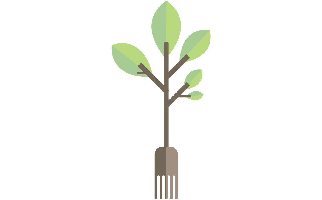 Digital Illustration of Tree with Green Leaves Transparent Background