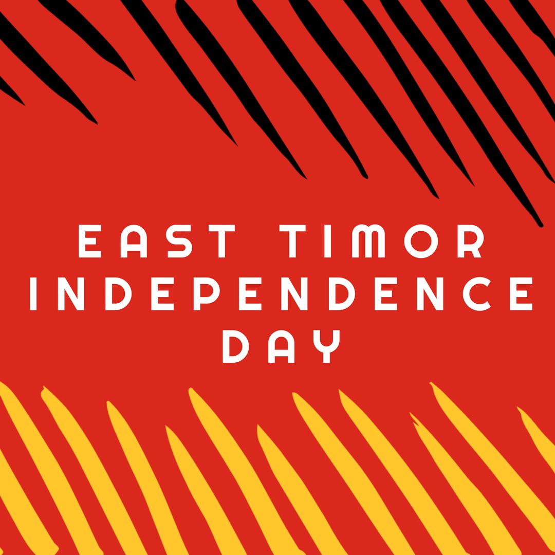 East Timor Independence Celebration Design Featuring Bold Colors