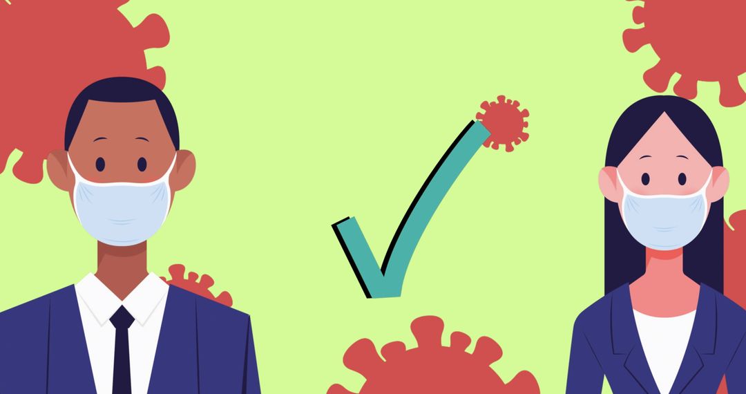 Office Colleagues Practicing Safety Measures Against Virus