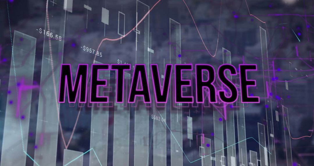 Metaverse Concept with Data Processing Overlays