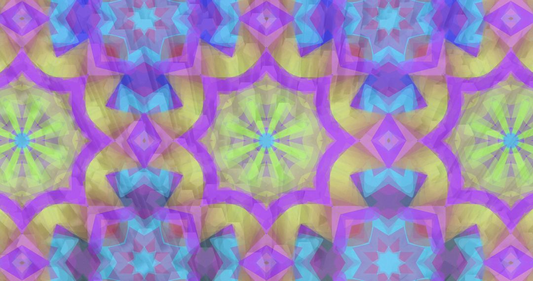 Colorful Geometric Digital Art with Interlacing Shapes