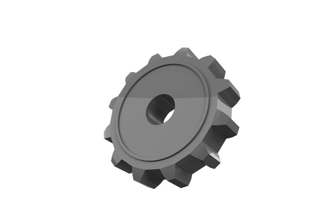 Grey Cog Illustration on Transparent Background for Industry Concepts