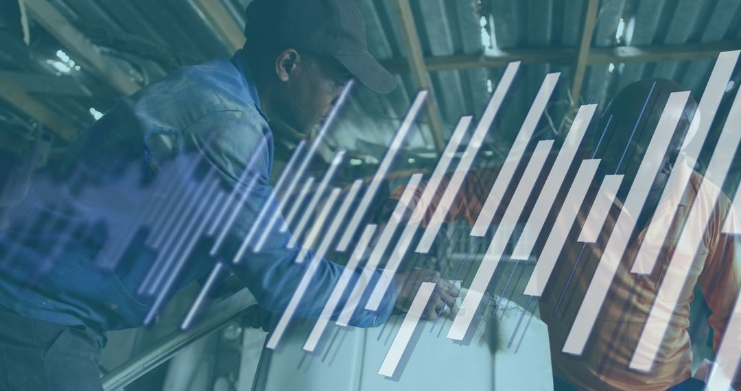 Mechanics Planning Vehicle Repair in Garage Workshop