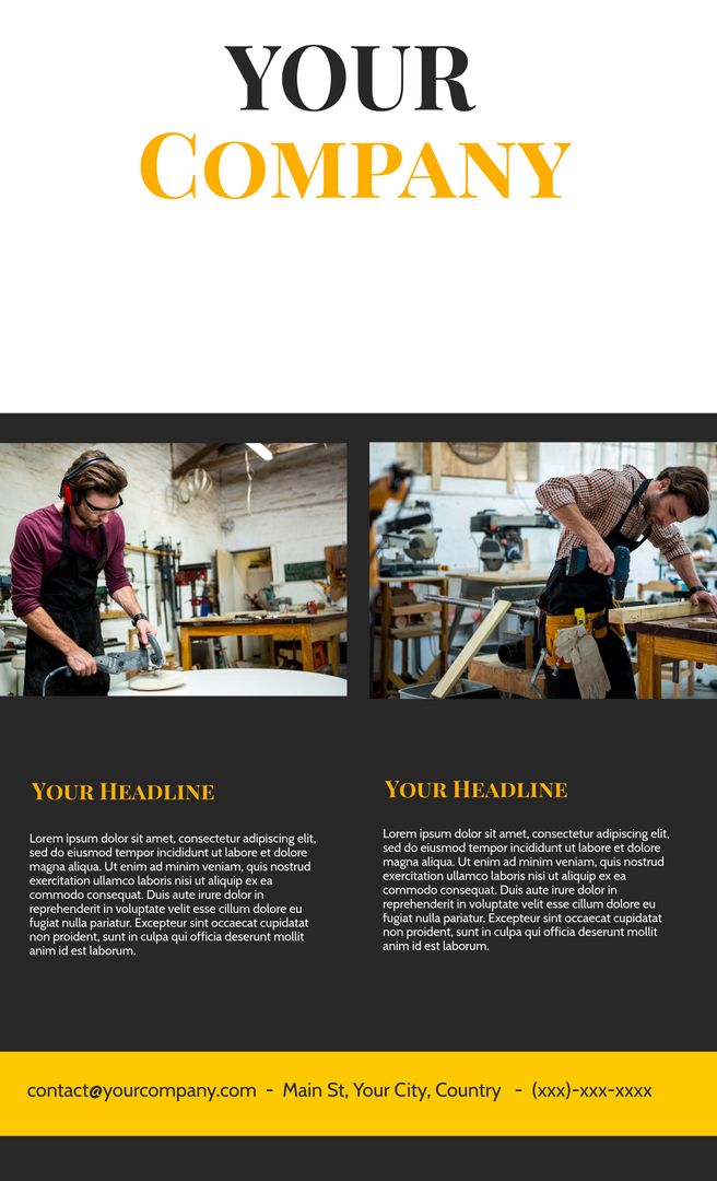 Artisanal Craftsmanship Template Showcasing Skilled Artisan