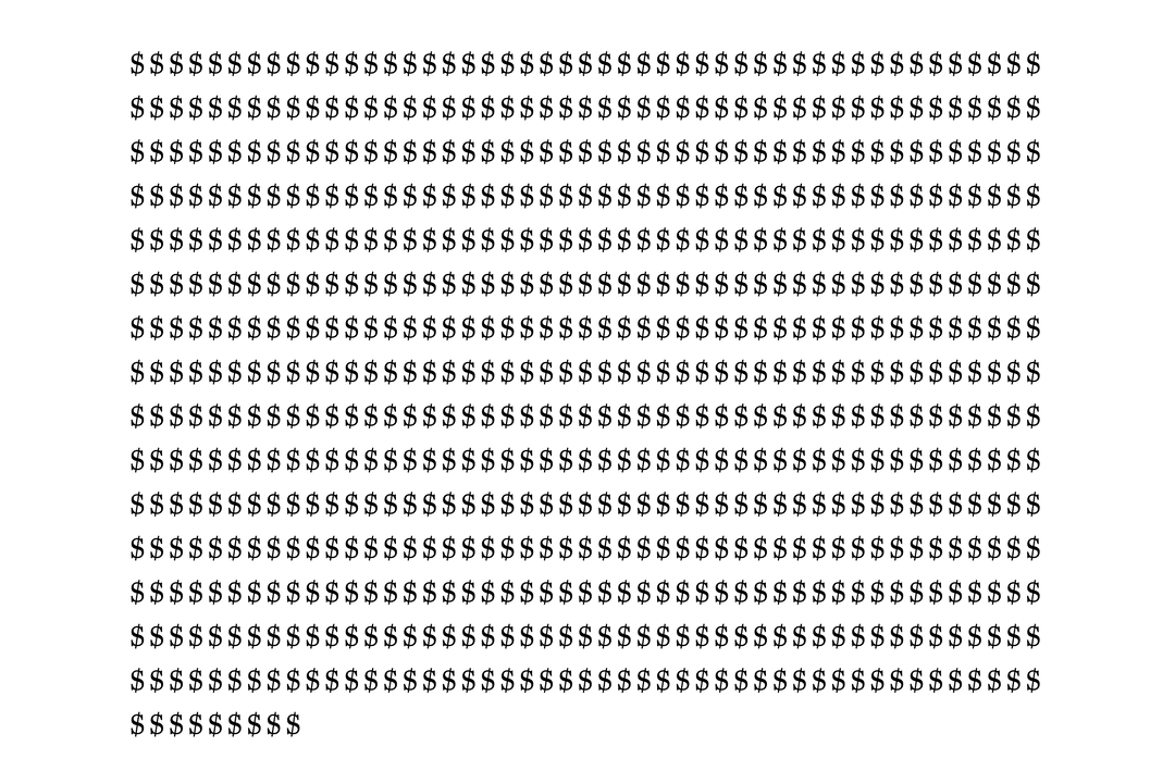 Black Dollar Symbols on Transparent Background Finance Concept