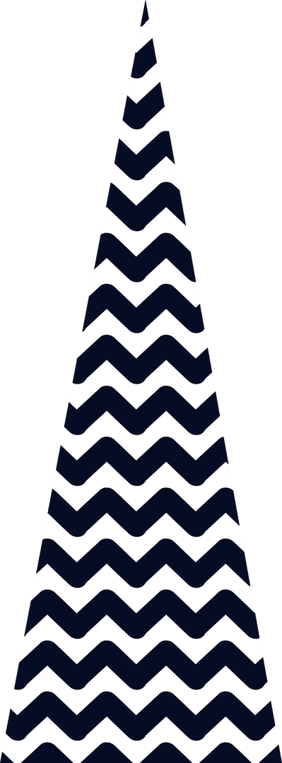 Transparent Chevron Patterned Christmas Tree Icon