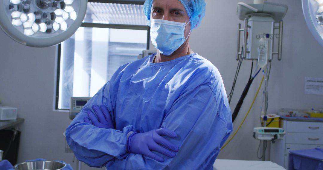 Confident Surgeon in Operating Room Preparing for Surgery - Free Images, Stock Photos and Pictures on Pikwizard.com