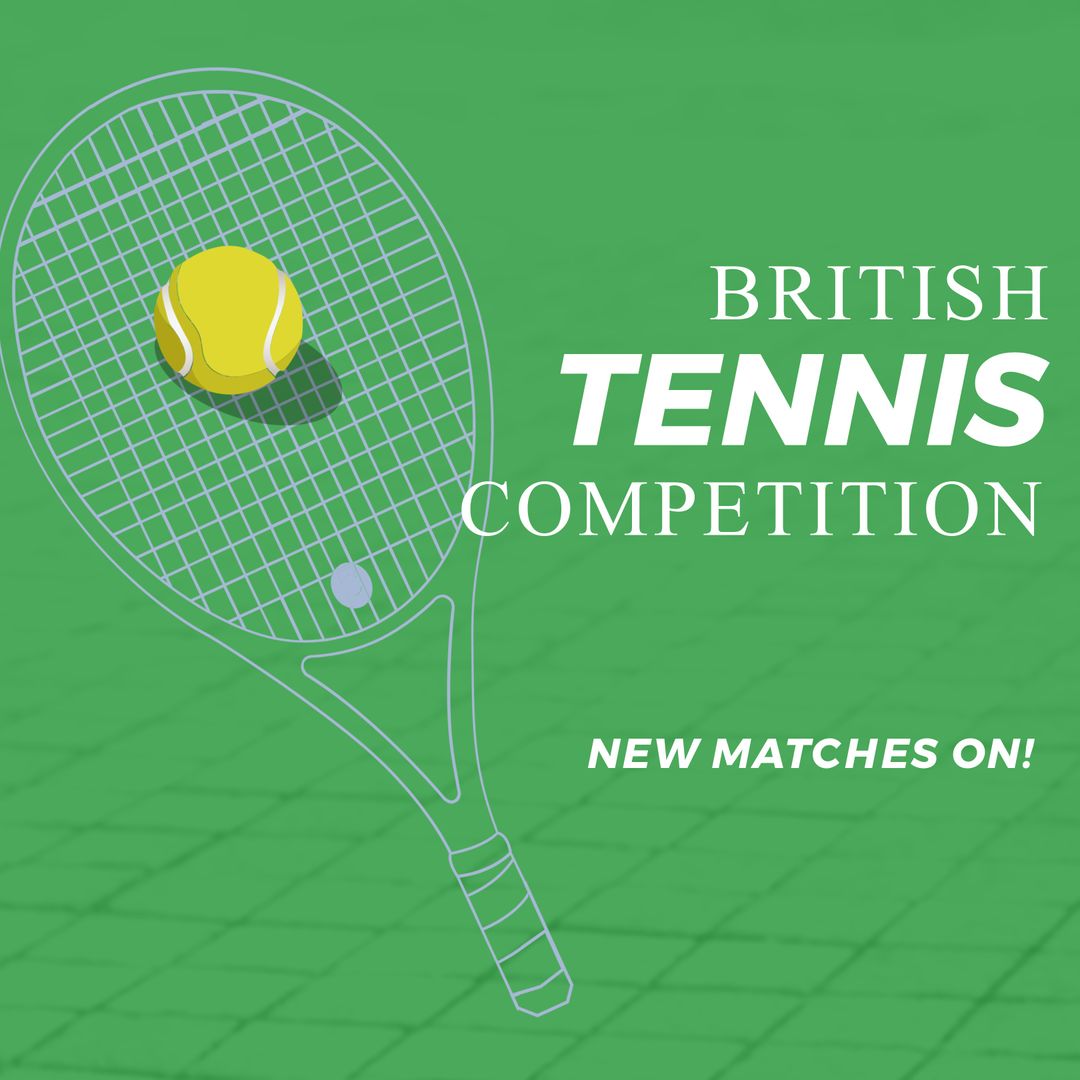 British Tennis Competition Promotional Graphic - Download Free Stock Templates Pikwizard.com