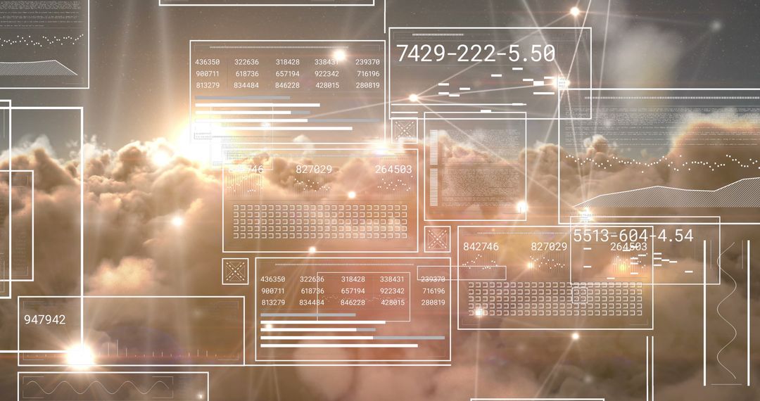 Digital Data Networks Over Layered Clouds at Sunrise