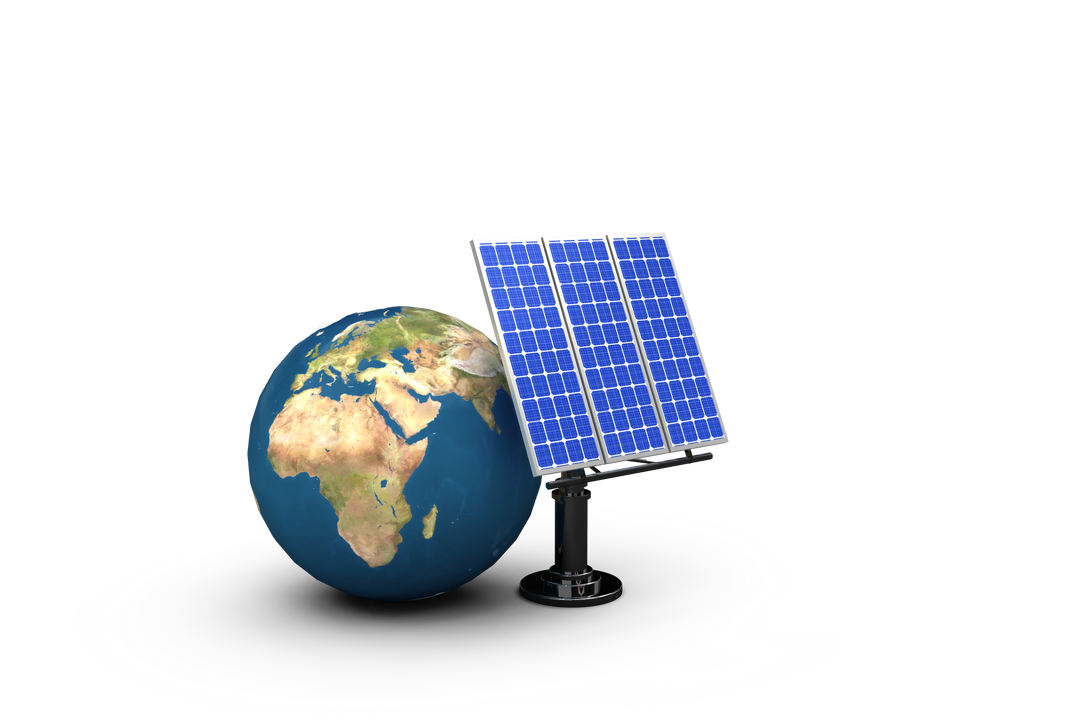 Transparent Earth and Solar Panel Digital Illustration Isolated - Download Free Stock Images Pikwizard.com