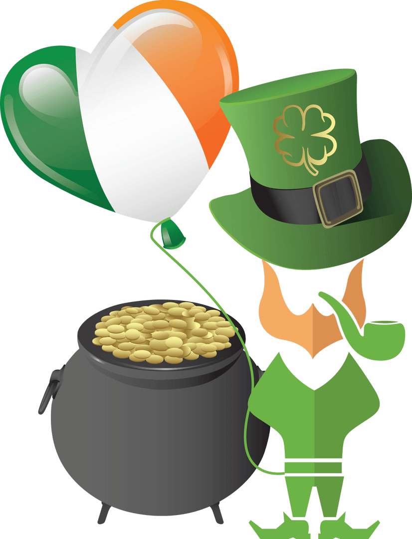 Saint Patrick's Day Symbols on Transparent Background