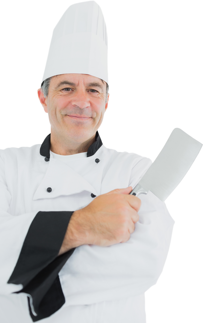 Smiling Chef Holding Knife with Transparent Background - Download Free Stock Images Pikwizard.com