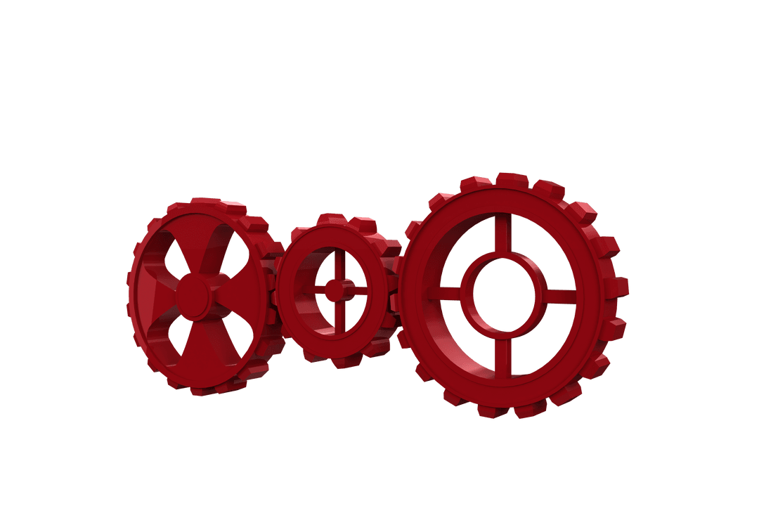 red cogs on transparent background for productivity concept lines - Download Free Stock Images Pikwizard.com