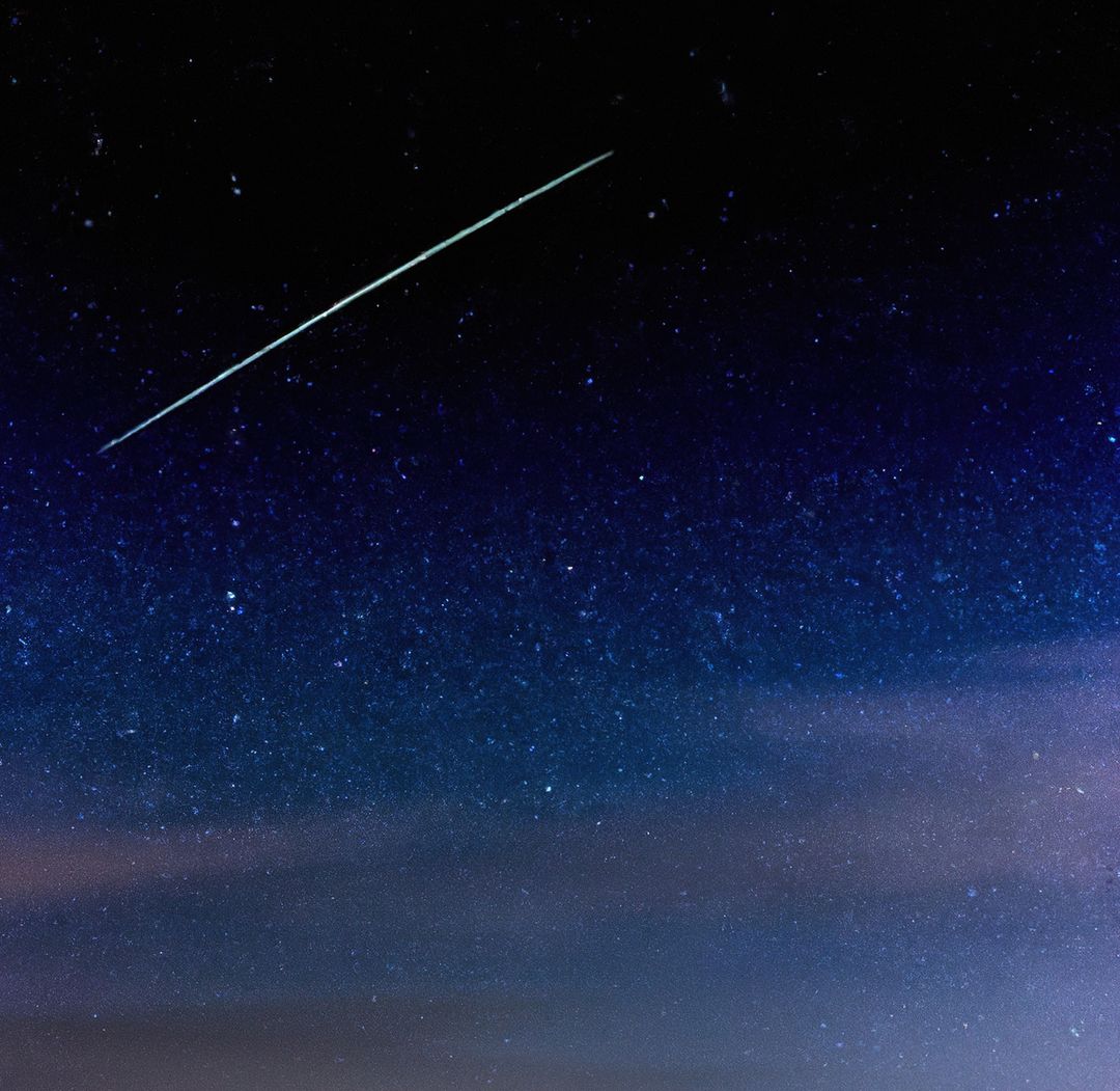 Image of shooting star and stars on night sky - Free Images, Stock Photos and Pictures on Pikwizard.com