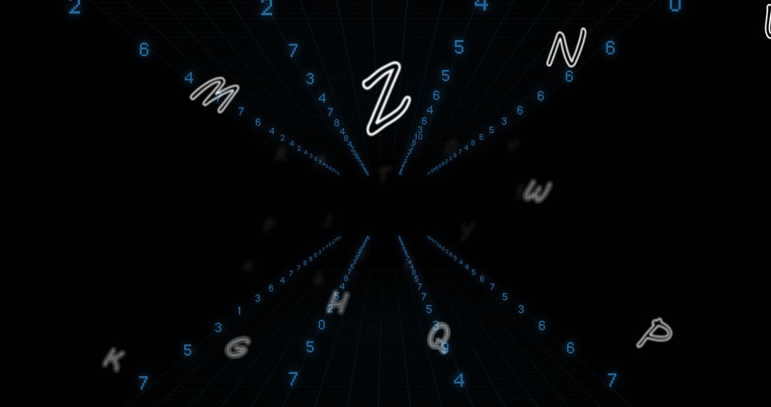 Abstract Digital Letters in Virtual Tunnel Concept