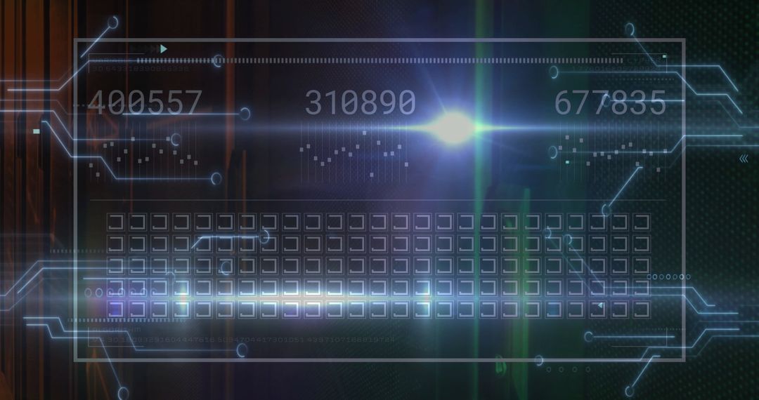 Digital Connections in Server Room Concept