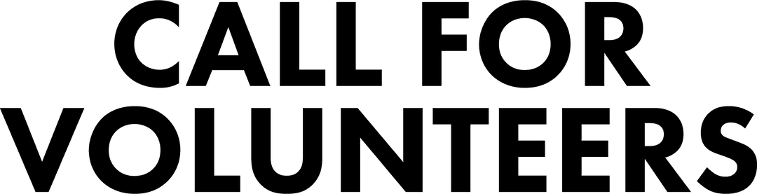 Call for Volunteers PNG Text on Transparent Background