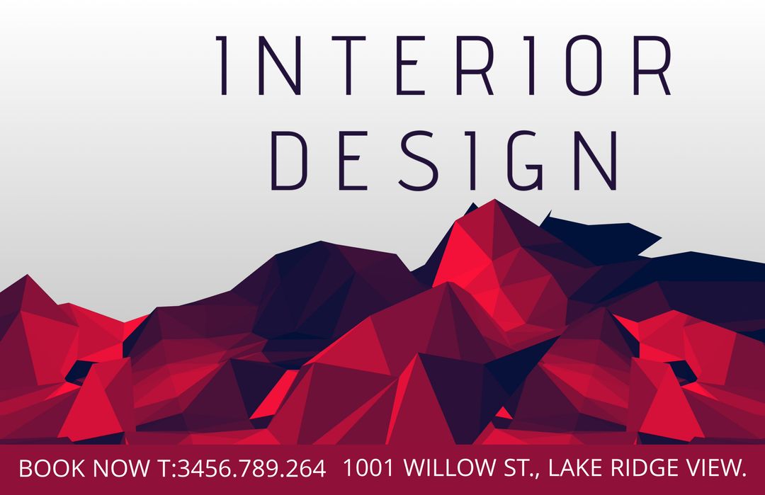 Abstract Geometric Mountain for Interior Design Promotion