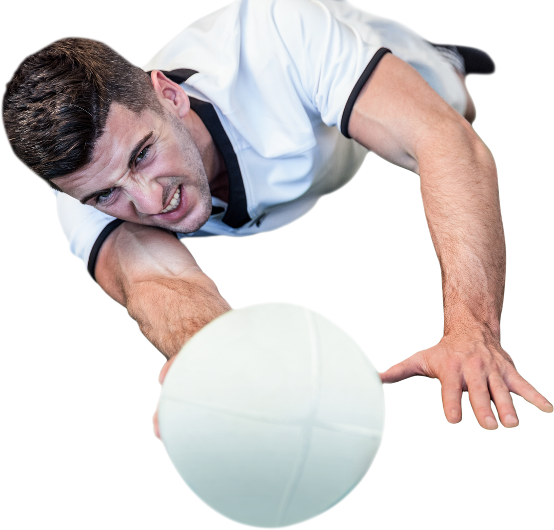 Focused Athlete Blocking Ball on Transparent Background - Download Free Stock Images Pikwizard.com