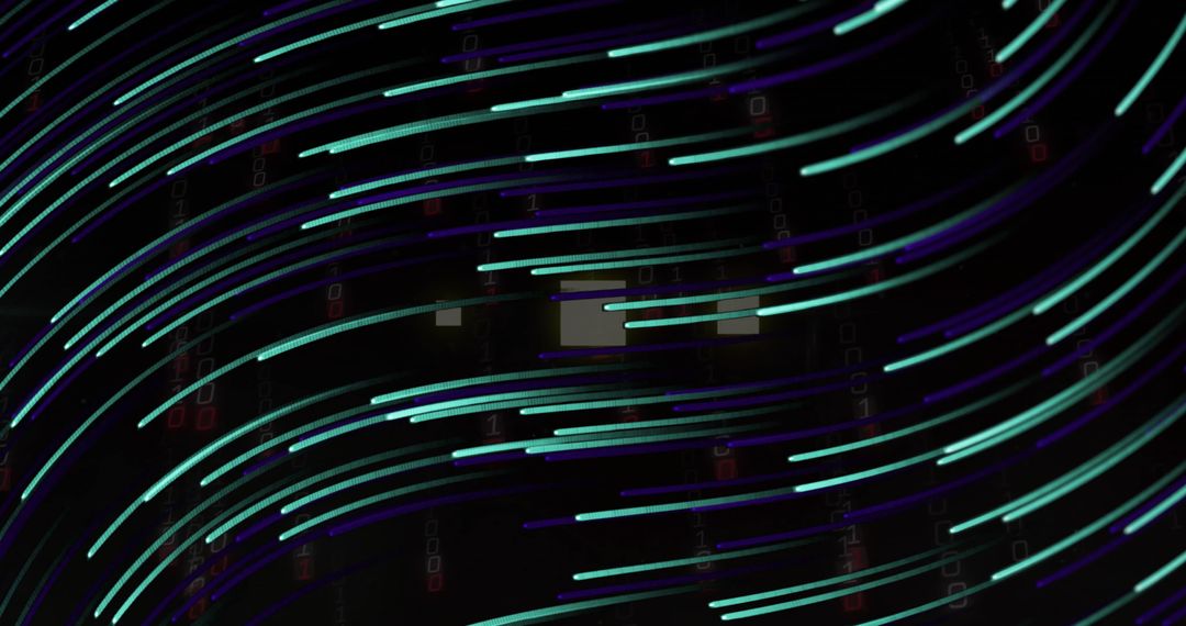 Abstract Glowing Lines Over Dark Background Digital Art