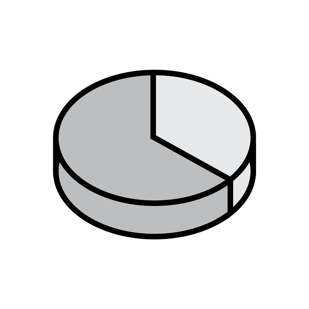 Transparent Vector Illustration of Money Pie Chart