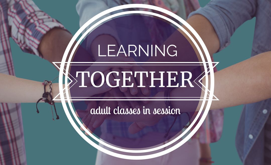 Diverse Hands Joined Promoting Adult Learning and Collaboration