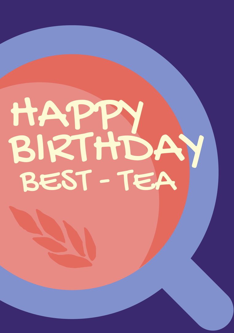Whimsical Tea-Themed Birthday Card with Funny Pun - Download Free Stock Templates Pikwizard.com