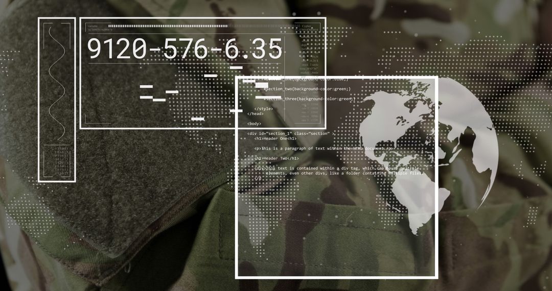 Futuristic Digital Data Interface Over Globe