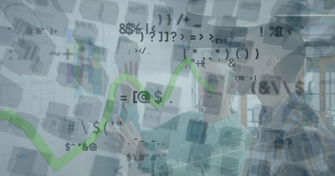 Creative Financial Data Projection in Modern Business Office