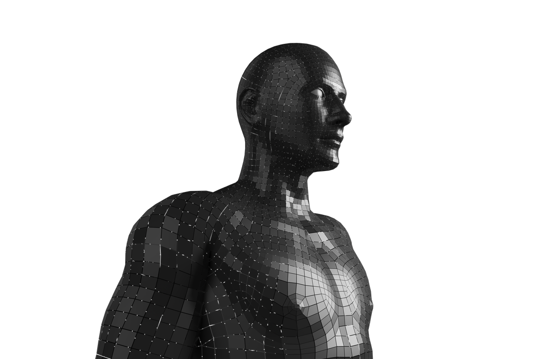 Transparent Background Digital Human Model with Mesh Grid - Download Free Stock Images Pikwizard.com