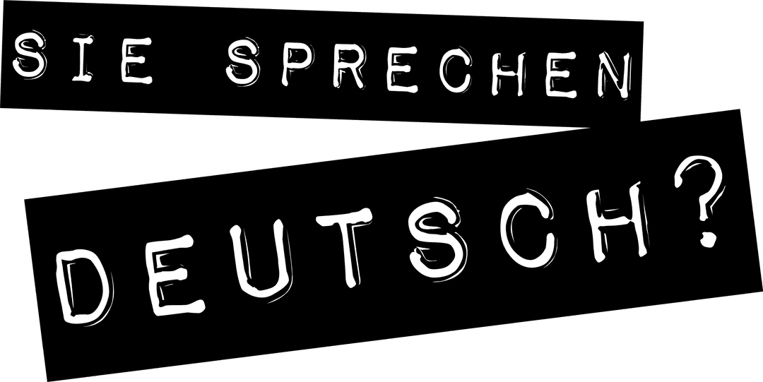 Sie Sprechen Deutsch Text on Transparent Background Illustration