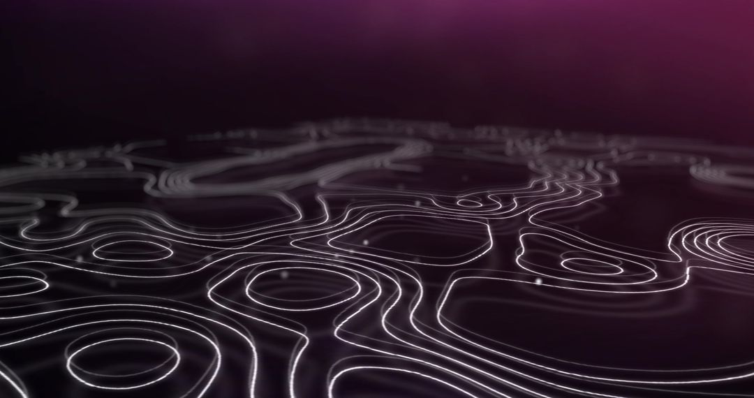 Flowing Abstract Glowing Lines on Gradient Background