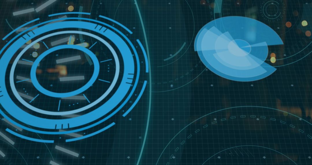 Futuristic Data Processing Illustration with 5G Technology