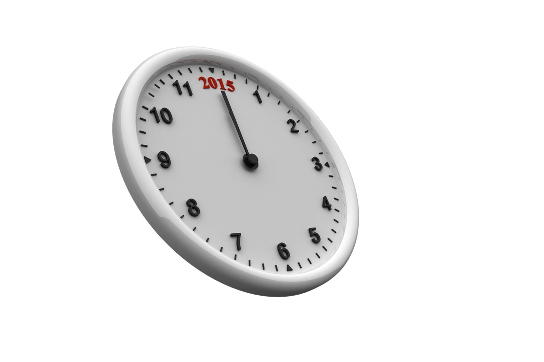 Transparent Analog Clock Displaying 2015 - Download Free Stock Images Pikwizard.com