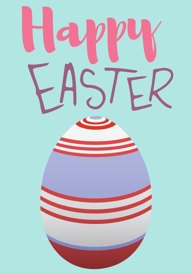 Easter Egg Greeting Card with Colorful Egg and Festive Text - Download Free Stock Templates Pikwizard.com