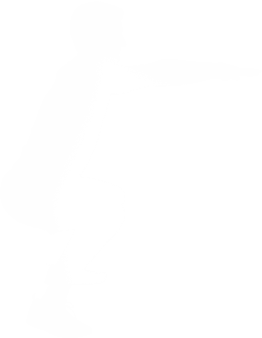 Transparent Outline of Person Exercising in Squat Position