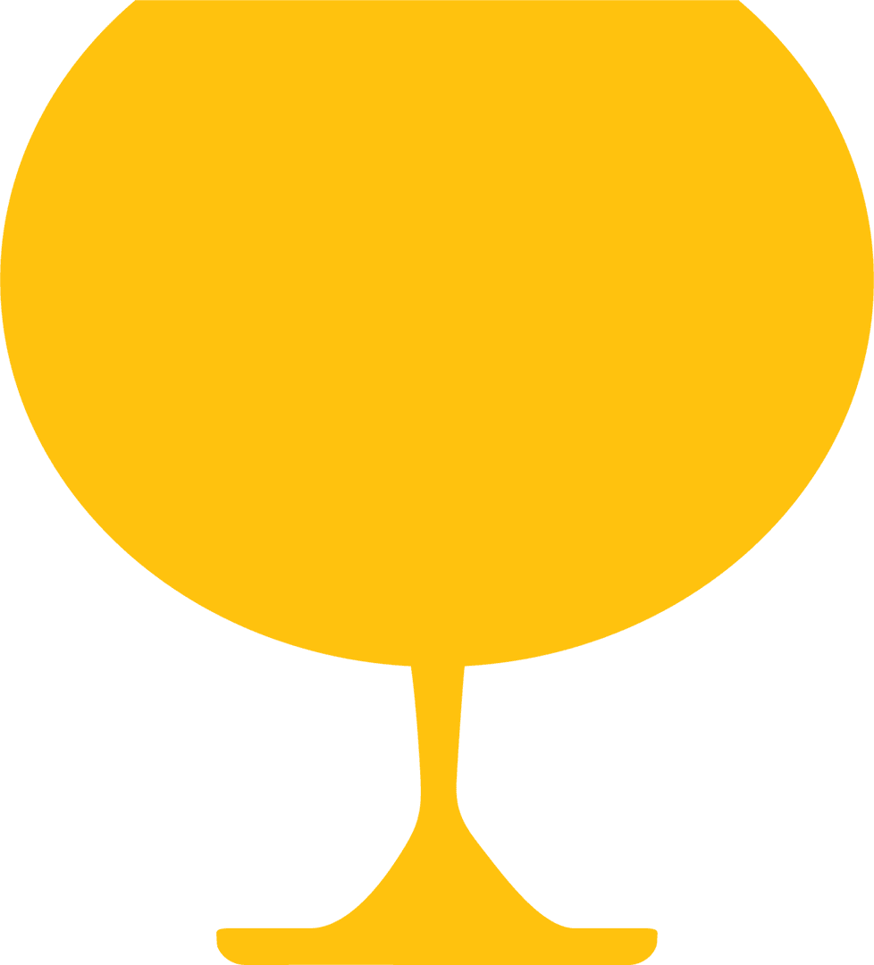 Yellow Glass Emblem on Transparent Background for Celebrations