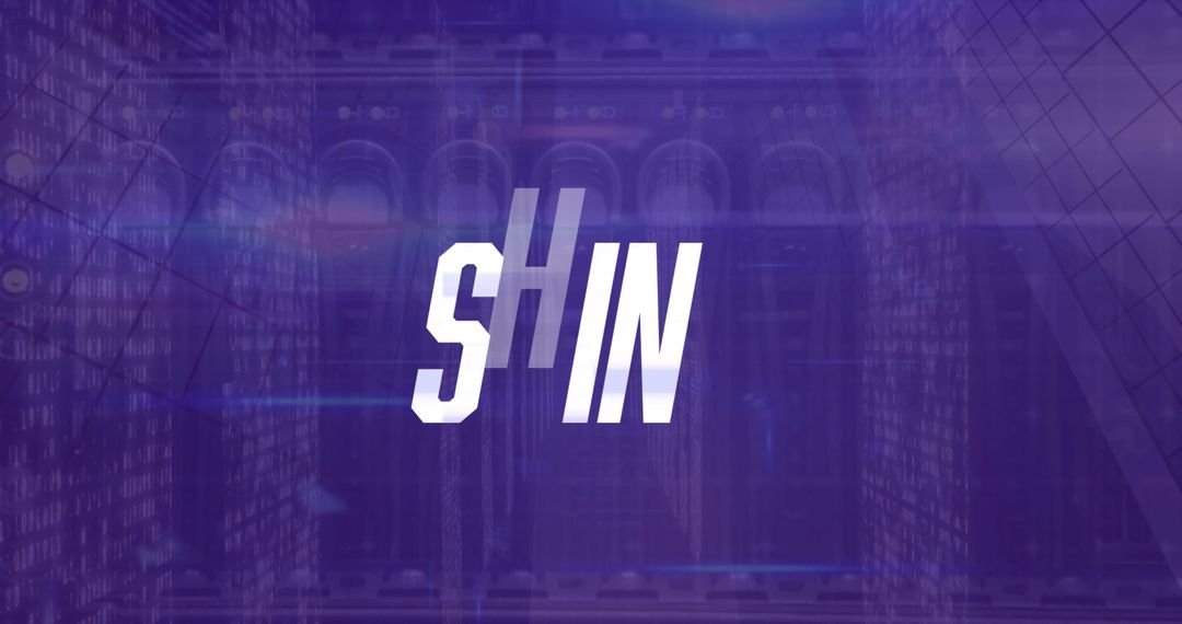 Digital Technology Background with Shine Text Overlay