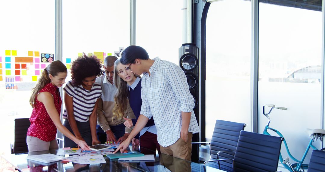 Young Diverse Team in Creative Office Brainstorming Session