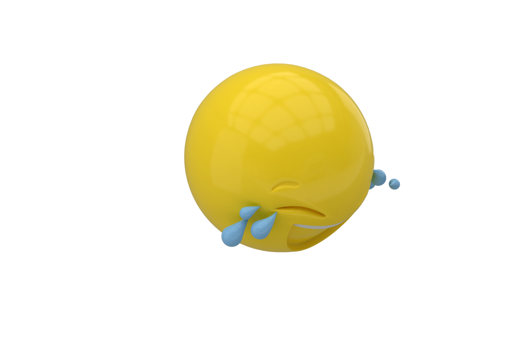 Three Dimensional Yellow Laughing Emoji Icon on Transparent Background - Download Free Stock Images Pikwizard.com